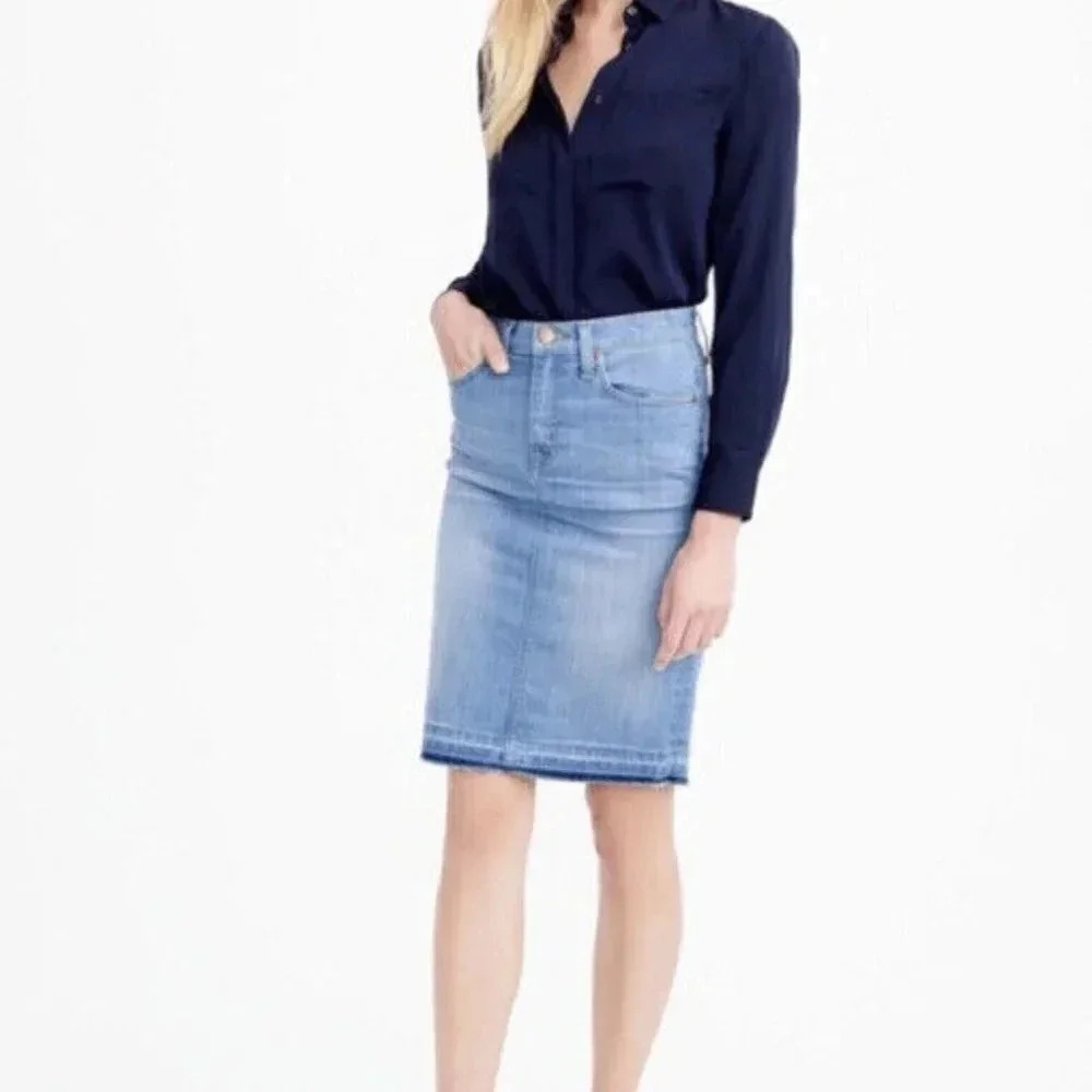 J. Crew Trademark Denim Skirt Size 27